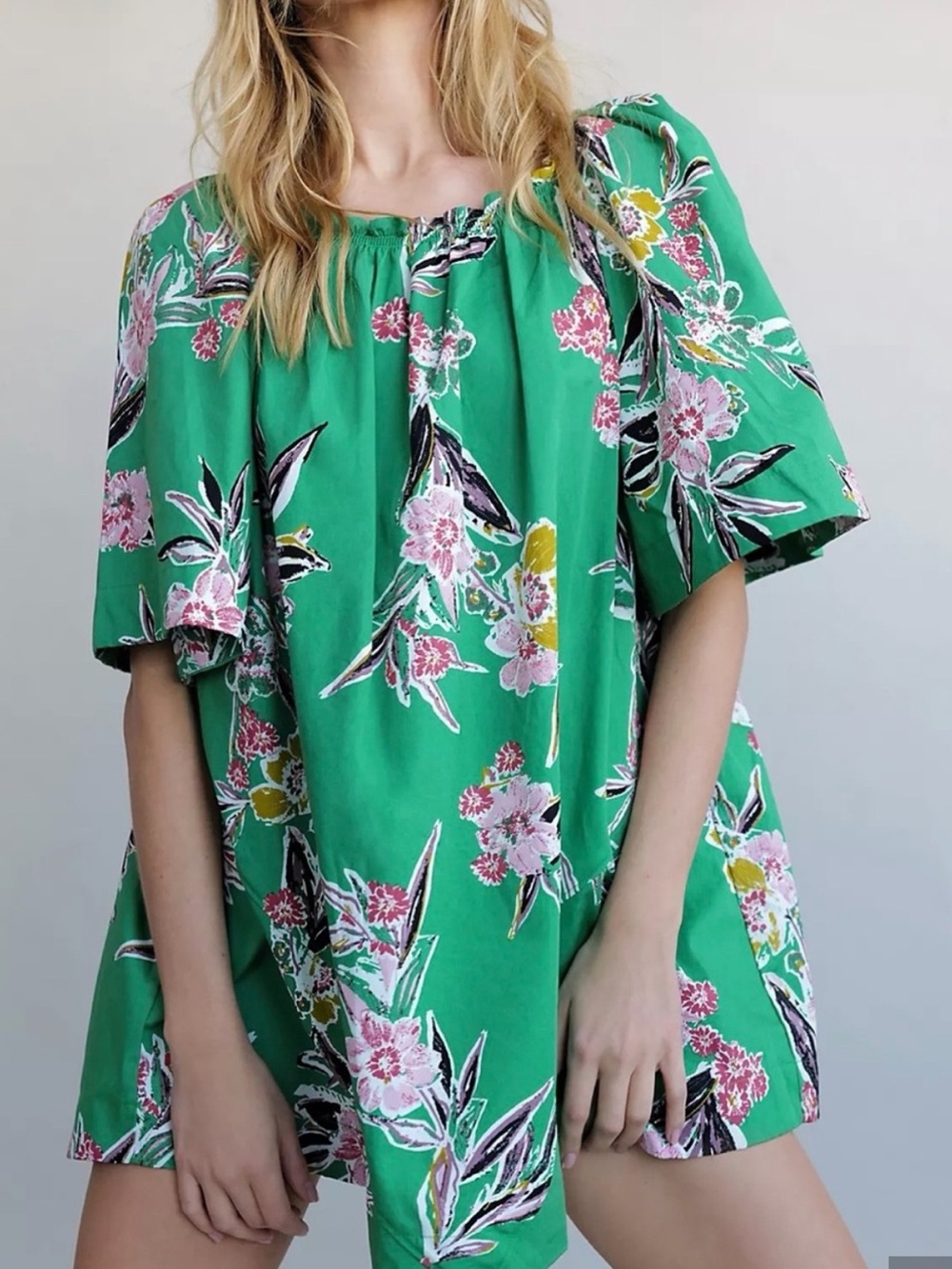 Free People Jodie Printed Tunic in Gardenia Combo